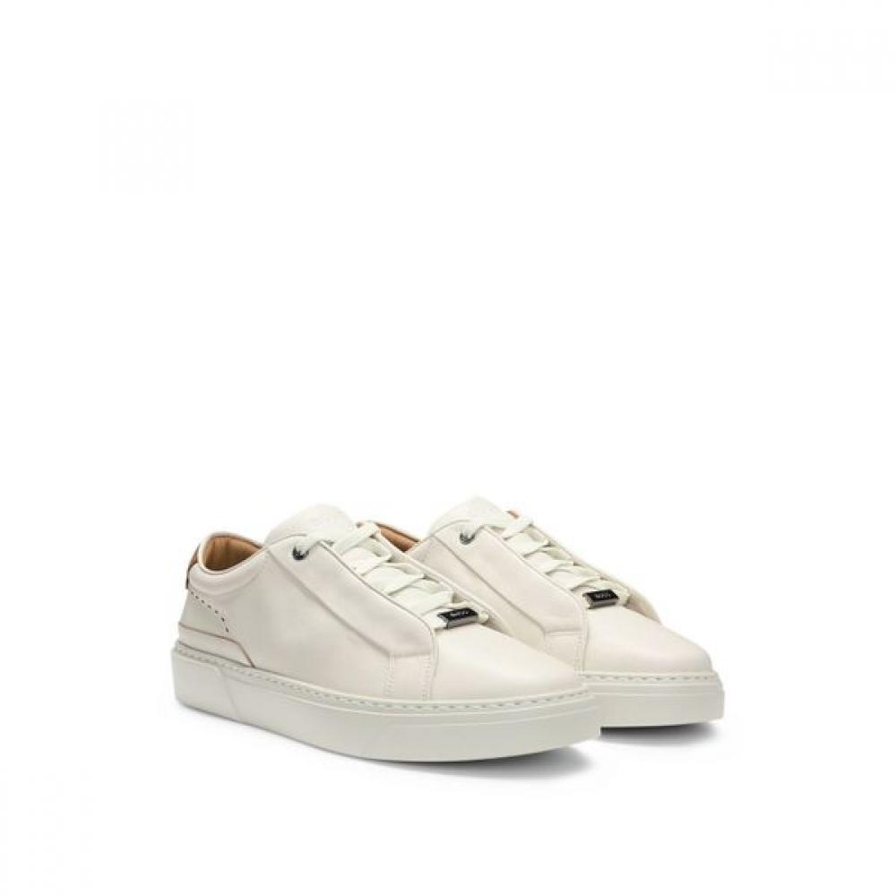 

Boss Gary Suede Leather Sneaker Open White Fa25 42