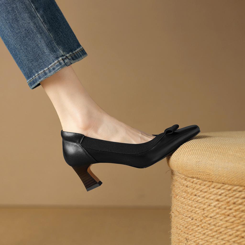 Krazing Pot Skóra Licowa Szpiczasty Nosek Rozmiar 40 Szpilki Metalowa Klamra Moda Gladiator Jesienne Czółenka