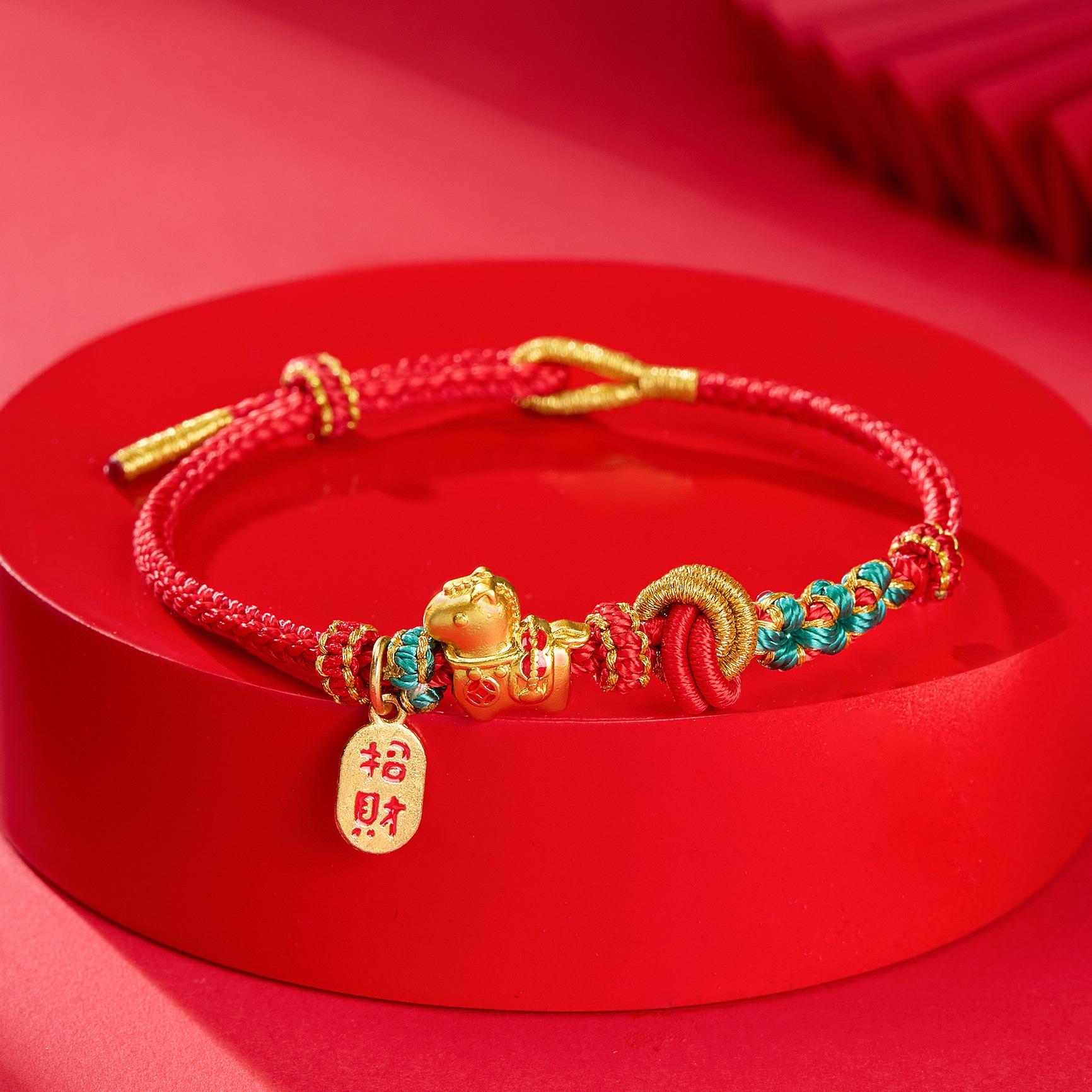 

Кристальный браслет из натурального камня Браслет из бусин One Size красный