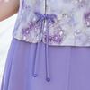 New Chinese Style Faux Two-Piece Chiffon Dress