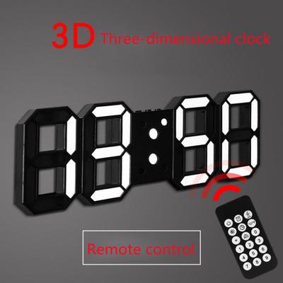 Large 3D Remote Control Wall Clock LED Electronic Clocks Digital Table Watch Desktop Multi-function Date Temperature Hanging
