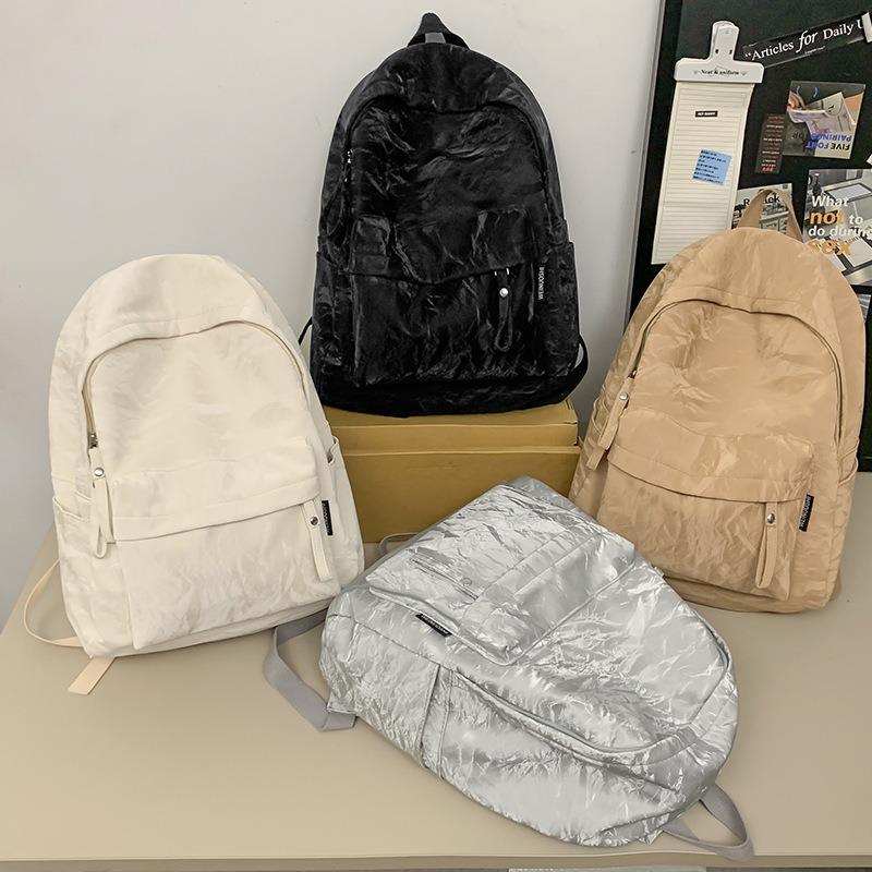 School bag new large-capacity student school bag college style lightweight school bag simple multi-compartment backpack