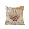 New Retro Style Polyester Pillow Cover Conch Shell Printed Cushion Pillow Cover Home Furnishings
