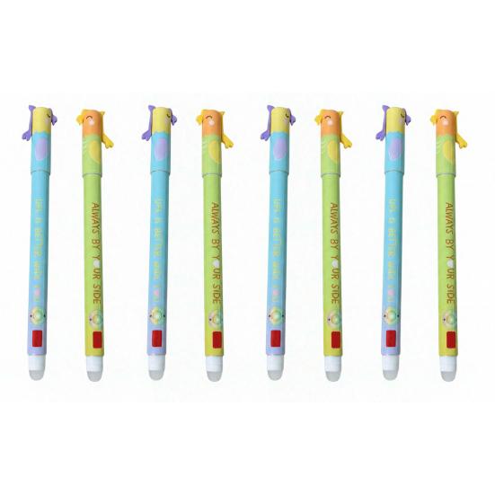 Valentinstag Radierbarer Stifte-Set Niedlich 0,7 mm Schwarzer Gel-Tinte Stift für Kinder Schüler Lehrer Klassenzimmer Austausch Gastgeschenke