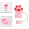 6pcs Durable Cat Claw Straw Seal Decoration Household Dust-Proof Straws Plugs Set Durable Drinkware Accessory for Cup