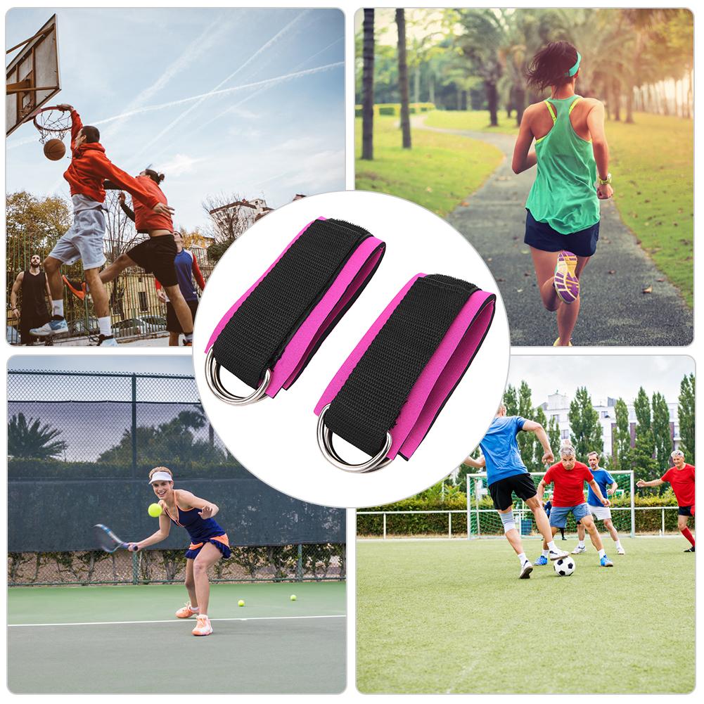 1 Pair Sports Resistance Exercise D Shape Ring Buckle Ankle Tape Training Protective Equipment(Storage Bag Packing Rose