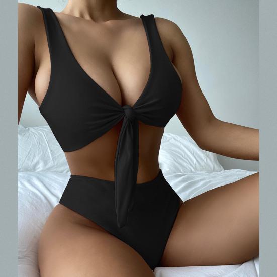 Attractive Swimwear Set Charming Padded Stretchy Push Up Swimwear Set for Water Activity