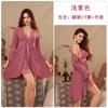 Spring and summer pajamas women with chest pads, suspenders, pajamas, pure desire wind long-sleeved pajamas, three-piece loungewear
