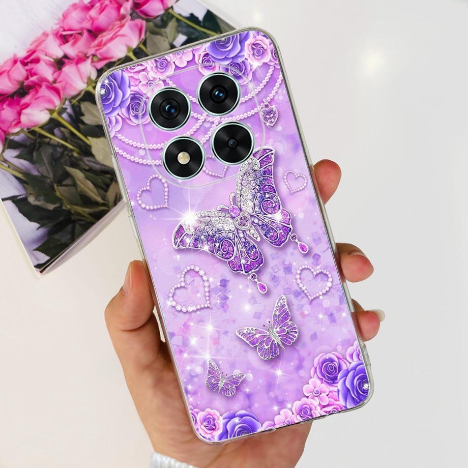 

For Xiaomi Redmi Note 14 14Pro Case Coque Soft Silicone Back Cover Flower Butterfly Love Heart Clear Funda Redmi Note14 Pro Capa Redmi Note 14 Pro 5G