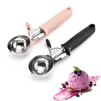 Naběračka na zmrzlinu se spouští Naběračka na ovoce s ergonomickou rukojetí Nerezová naběračka na zmrzlinu pro domácí použití Nástroj na zmrzlinu
