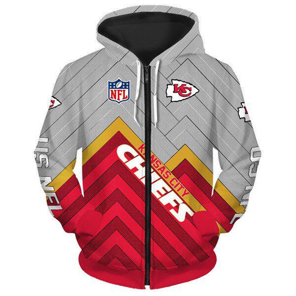 Europäischer und amerikanischer Herren- und Damen-Pullover mit Digitaldruck NFL-Fußball durchgehender Reißverschluss Kapuzenpullover, Strickjacke