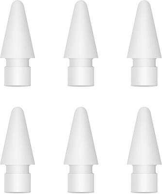 Replacement Tips for Apple Pencil 2nd & 1st Generation - 6 Pack - USB-C Compatible Pencil Tips - Precise for Enhanced Writing and Drawing Experience