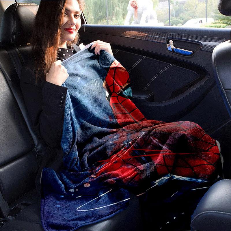 1pc Spider-Man Printing Blanket - Soft, All-Season Throw for Living Room, Bedroom,Personalized Gift with Adorable Cartoon Design