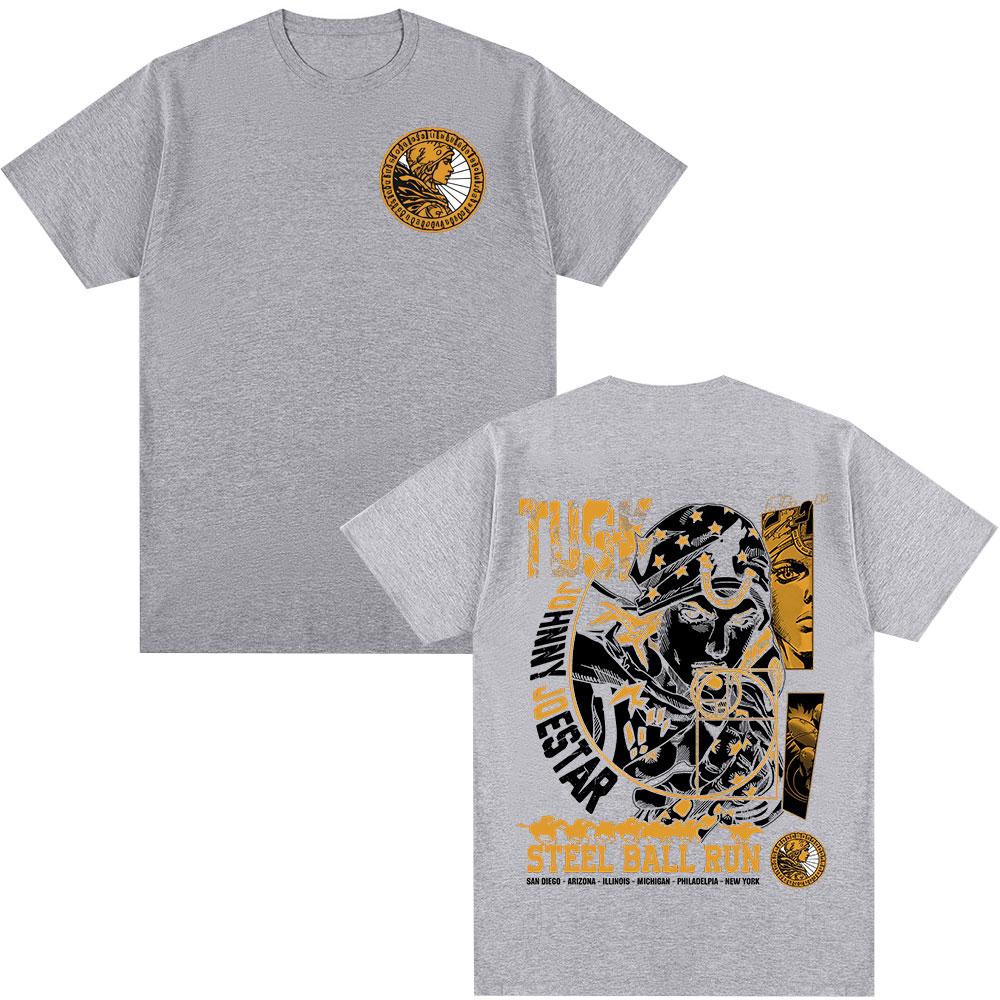

Anime Jojo Bizarre Adventure Tshirt Johnny Joestar Unisexga Graphic Tshirts Unisex Women Cotton Casual T Shirt Streetwear 3XL