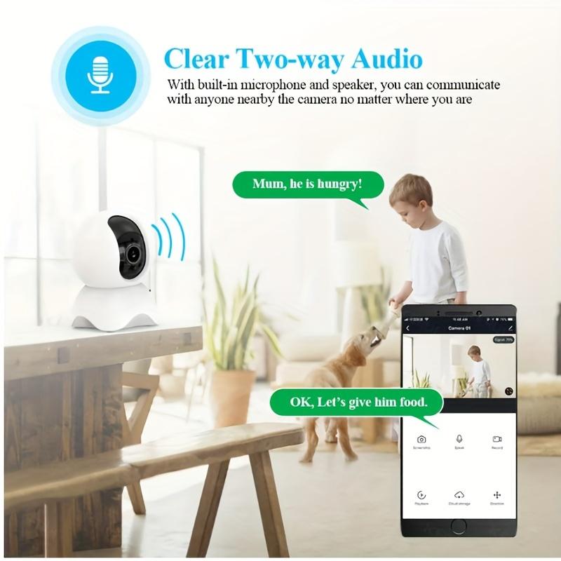 Tuya 2MP Motion Detection WiFi Smart Home Security Cameras with Night Vision and Two-way Audio Communication Home Baby Monitor