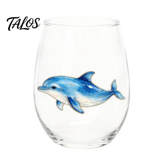 Durchdachtes Geschenk für Meeresliebhaber Meeresbewohner-Thema Klares Glas-Becher, Handgefertigtes Bemaltes Glasware, Handgefertigtes Borosilikatglasware Kreativ
