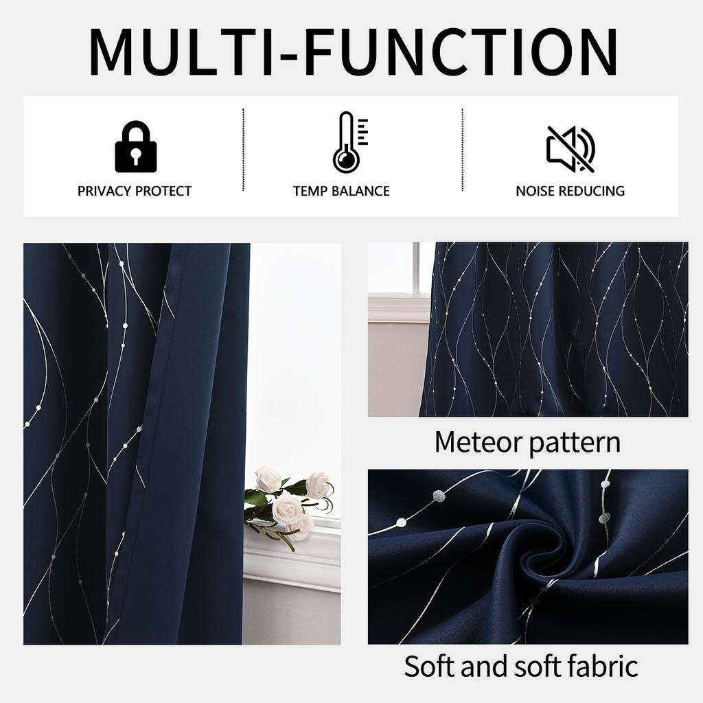 2025New High Quality Curtains Bedroom Living Room Sunscreen Curtains Meteor Curtains