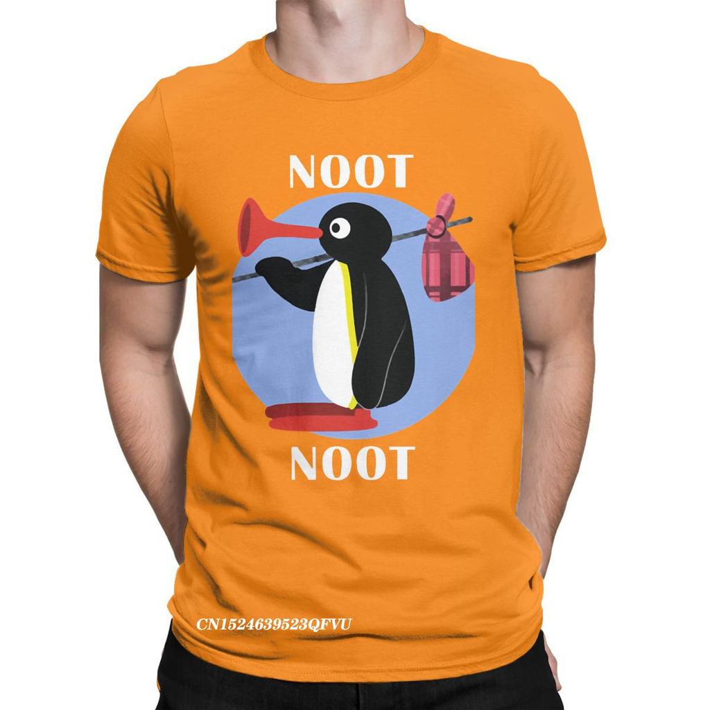 Noot Noot Pingu Tshirt Men Women Cotton Vintage T-Shirts Round Neck Penguin Tee Shirt Harajuku Clothes Classic