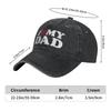 Fashion I Love My Dad Baseball Cap Unisex Style Distressed Denim Sun Cap  Outdoor Summer Gift Hats Cap