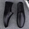 Fashion New Men's Shoes Handmade Men Casual Leather Loafers For Man Versatile Mocasine Slip-On Flats Design Man Driving Shoes Boat Shoes