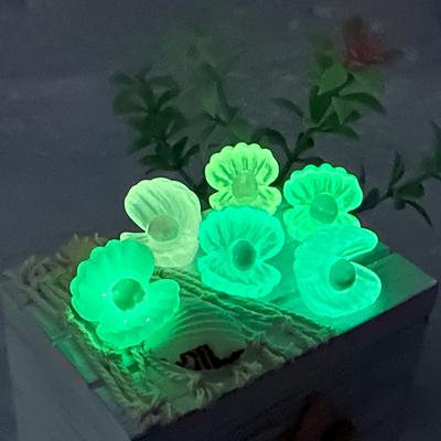 Microlandscape Ocean Beach Landscaping Ornaments Colorful Luminous Shell Pearl Ornaments Fish Tank Aquarium Resin Ornaments