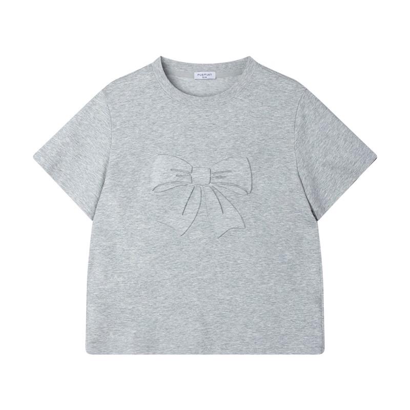 Mucmukn Girls' Sorona Cooling 3D Bow T-Shirt