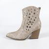 New Style of Chunky Heel Fashion Women's Boots with Pointed Toe and Rivet Zipper High Heel Western Boots