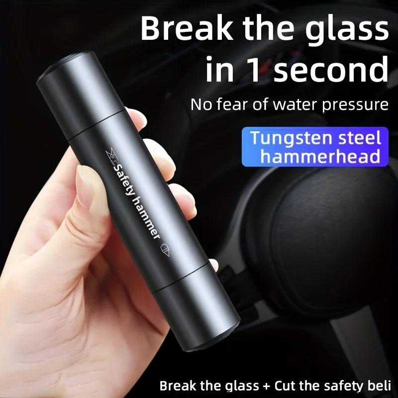 Sicherheitshammer Auto Fluchtwerkzeug 2 in 1 Fensterbrecher Gurtschneider Kompakter Notfallhammer Fluchtwerkzeug für Auto Zubehör