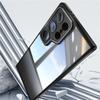 For Samsung Galaxy S24 S23 FE Plus Ultra Metal Armor Back Transparent Tempering Shell Full Cover With Lens Film Super Anti-drop Case Protector
