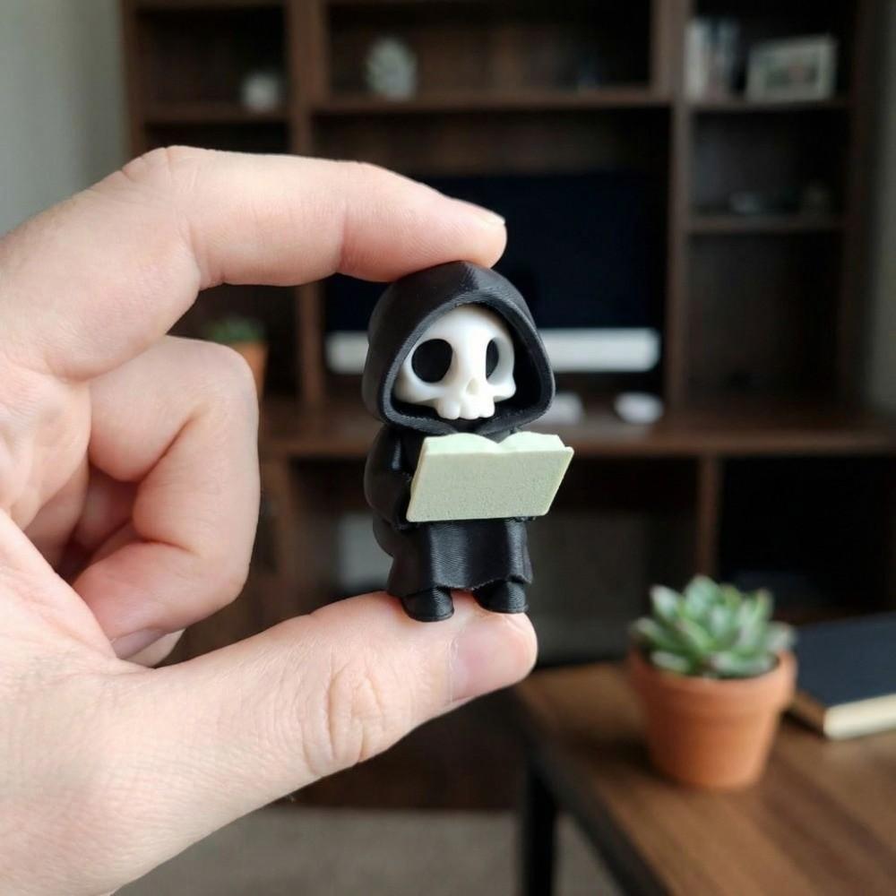Cartoon Cute Ghost Ornaments Creative Skeleton Model Decoration  Desktop Use