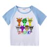 Kids' Summer Color Block Sports Set: Short Sleeve T-Shirt & Hot Pants