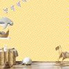 Wallpaper Geometric Pattern Cream, White and Gold 50x1000