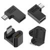 Micro USB Adapter 90 Degree Right Angle Male To Type C Female Connector for Laptop PC USB Chargers Extension Converter