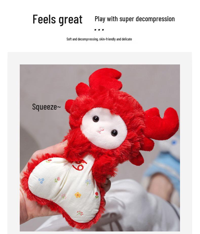 Zodiac Plush Toy: Cute Sheep & Rabbit Bean Bag for Girls' Birthdays