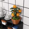 Miniature Orange Tree Potted Plant Ornament 1:12 Dollhouse Fruit Tree Bonsai Decoration Model Toy Micro Landscape Photo Props