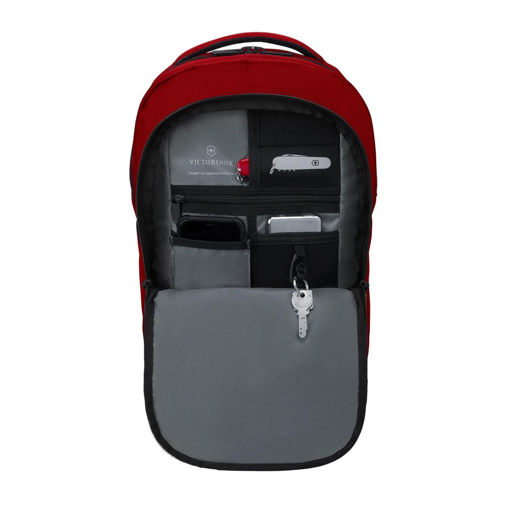 Victorinox Vx Sport EVO Compact 20L with Laptop Bottle and Trolley Red Backpack, Multifunctional, Capacity, 16-inch Sleeve, Holder, Sleeve, (Product