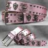 Original Skull Rivet Belt Punk Men'S Belt Women'S Snake Pattern Decorative Belt