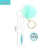 Gold Buckle Pompom Eyelash & Eyebrow Brush with Crystal Rod and Rabbit Ear Comb