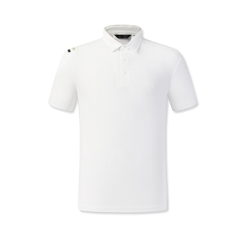 FILA Golf Series Fashion Simple Classic Basic Sports Casual Golf Versatile Comfortable Knitted Short Sleeve Polo Shirt Men Polo Shirts A11M625104FWT