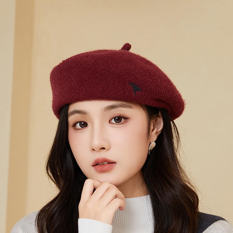 Beret Autumn and Winter Warm and Cold Proof Personalized Painter Hat New Fashion Versatile Hat for Women