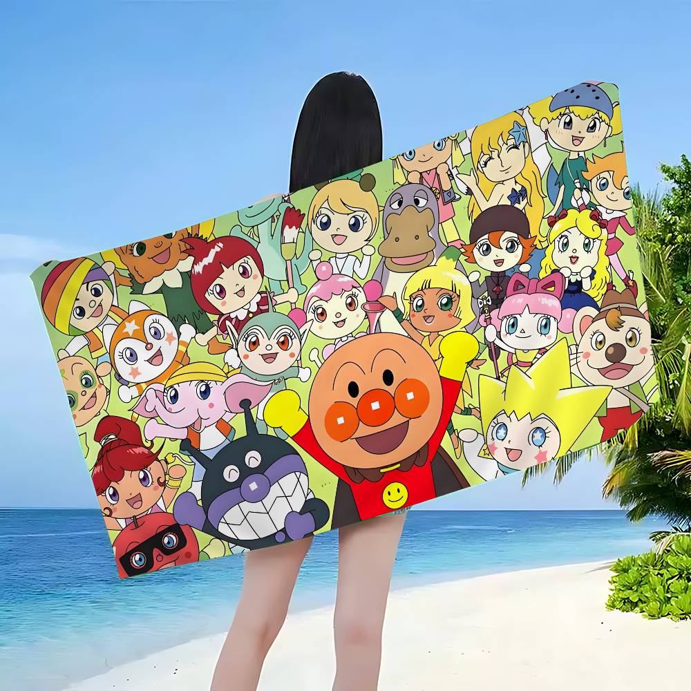 Classic Japanese Anime A-AnpanmanS Microfiber Printed Beach Towel Mountain Yoga Beach Swimming Running Absorbent Soft Towel