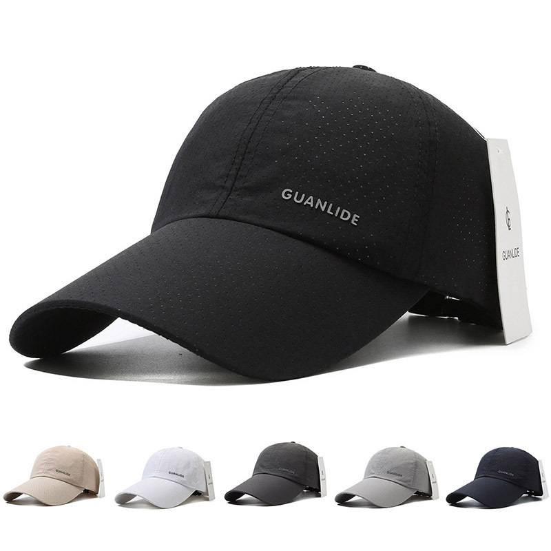 Trendy Black Baseball Cap Adjustable With Quick Dry Fabric For Active Lifestyle