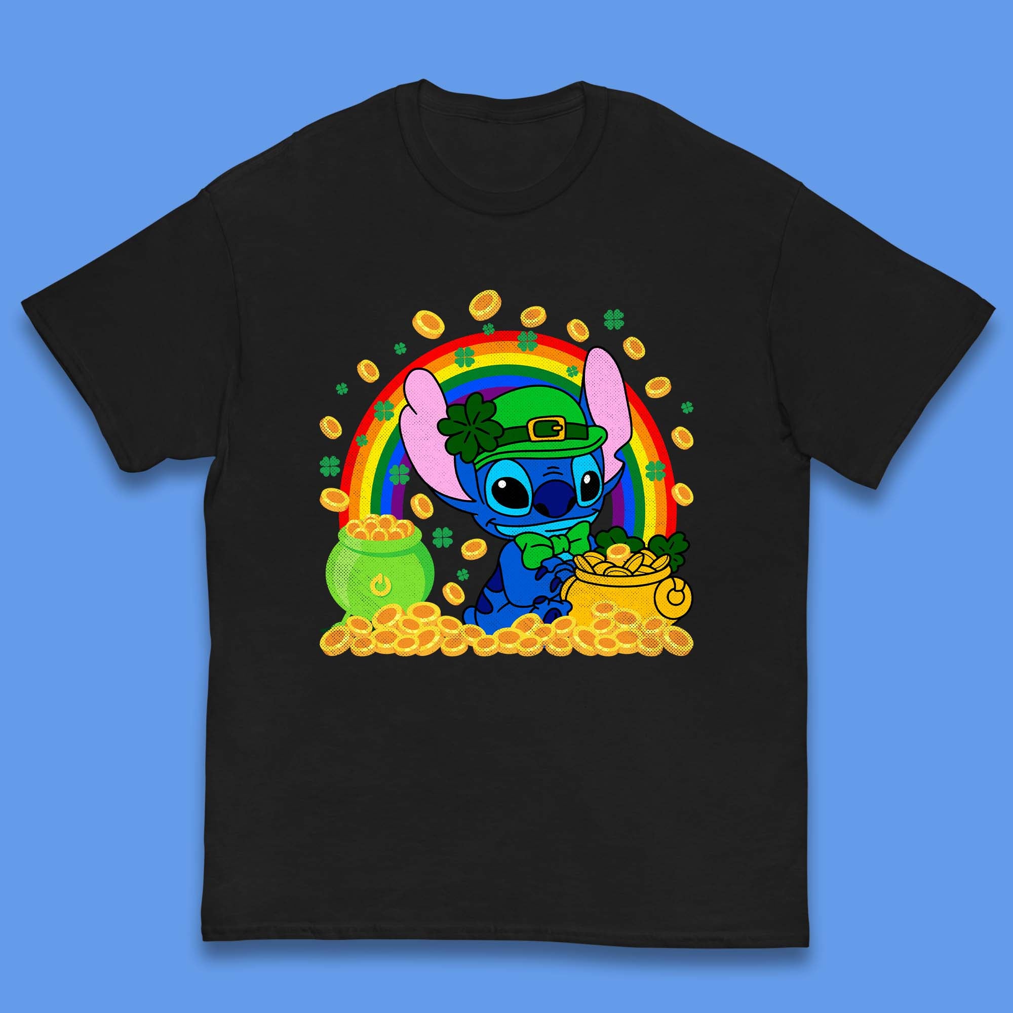 Disney Stitch St Patrick s Day Kids T-Shirt 140