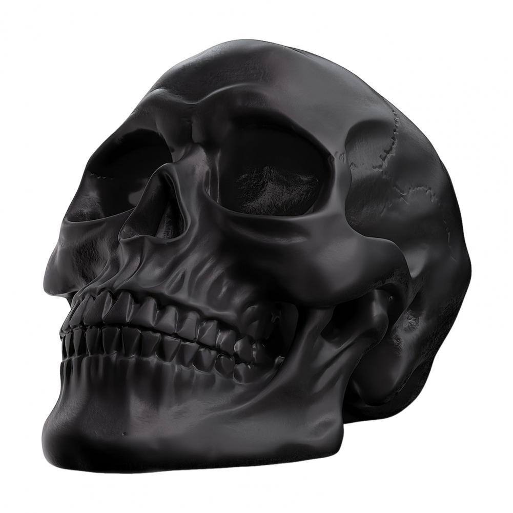Halloween Skull Ornament Realistic Resin Crafted Skull Desktop Skull Statue Halloween Decoration Office Home Desk Ornaments