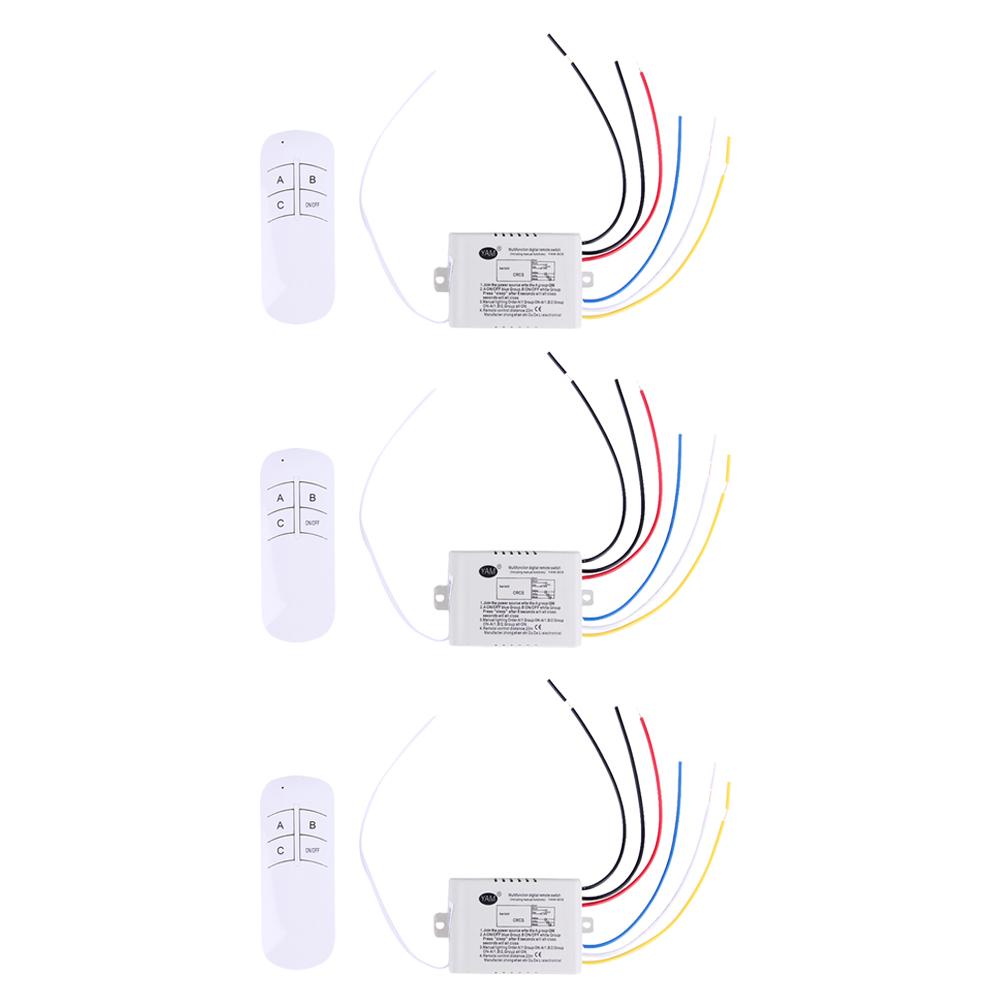Drahtloser EIN/AUS-Schalter 1/2/3-fach 220V 1/2/3-Kanal Drahtloser Fernbedienungsschalter Digitaler Fernbedienungsschalter für UV-Beleuchtung
