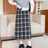 Tweed Package Hip Skirt Autumn and Winter Retro 2025 New Mid-length Skirt Women's Versatile High-waisted Skinny A-line Plaid Bustier