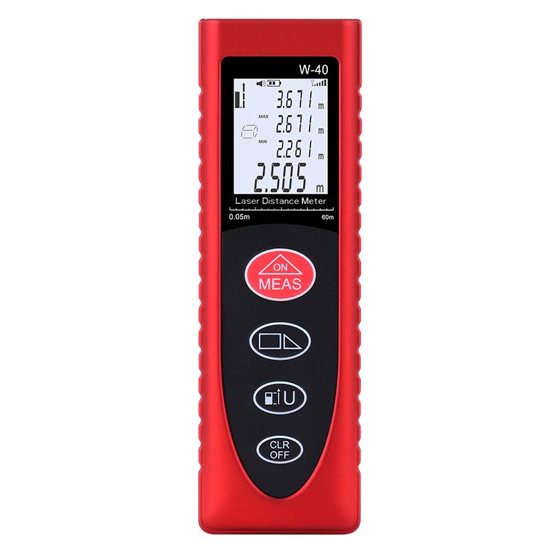 40/60m Laser Distance Meter Electronic Rangefinder Laser Digital Tape Angle Laser Range Finder Measuring Construction Tool