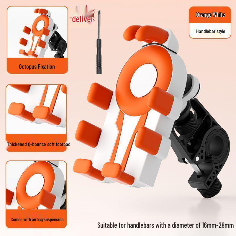2025 Shockproof Anti-Shake Eight Claw Phone Holder for Electric Vehicles, Motorcycles, and Bicycles