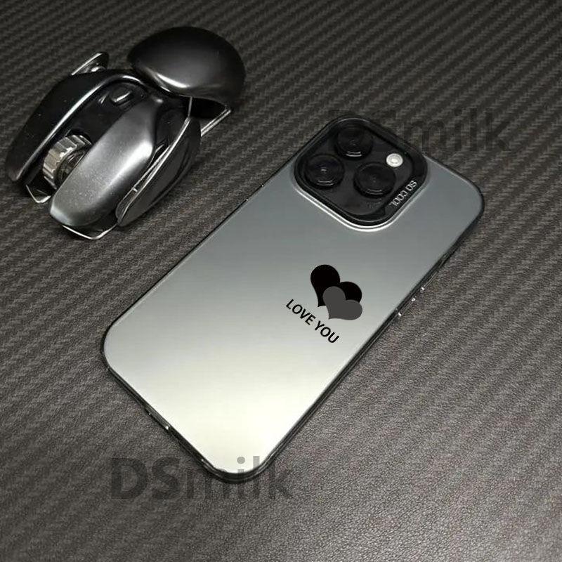 Trendy Brand Love Heart iPhone 17 Pro Laser Shell: Drop-proof, Hard Case Compatible with 15, 14, 12, 11, Xs Max, 8.