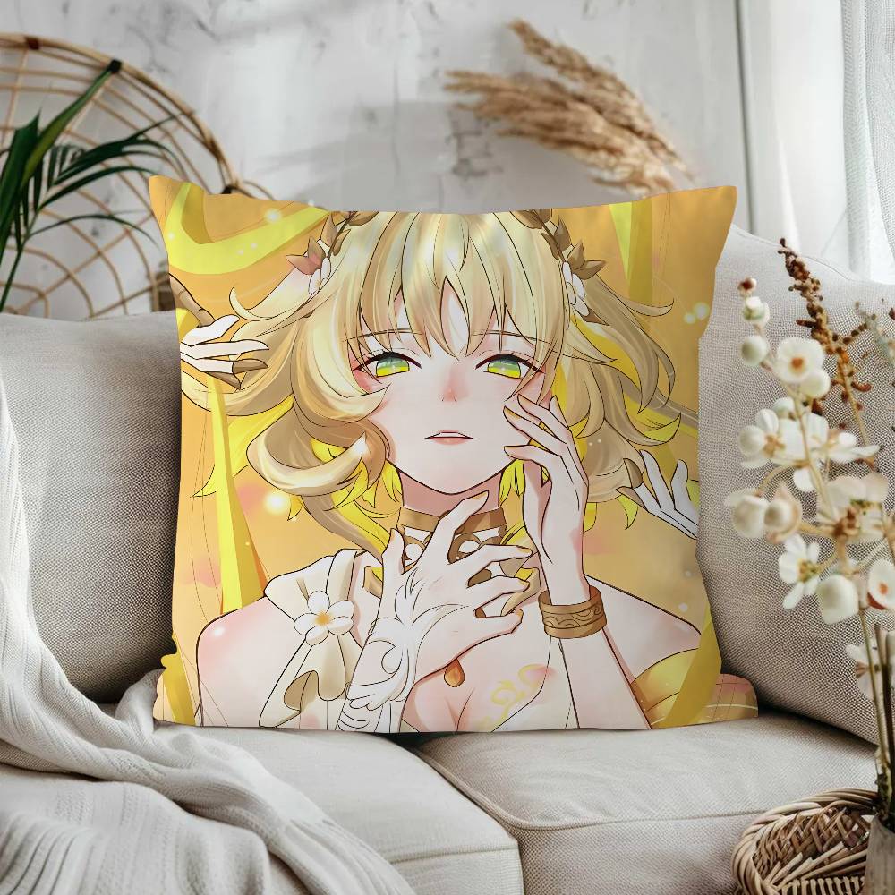 

Аниме Honkai Star Rail A-AglaeaS Офисная подушка-наволочка Подушка для автомобиля Чехол для подушки 45X45СМ Наволочка для поясничной подушки Наволочка для диванной подушки 16x16Inch